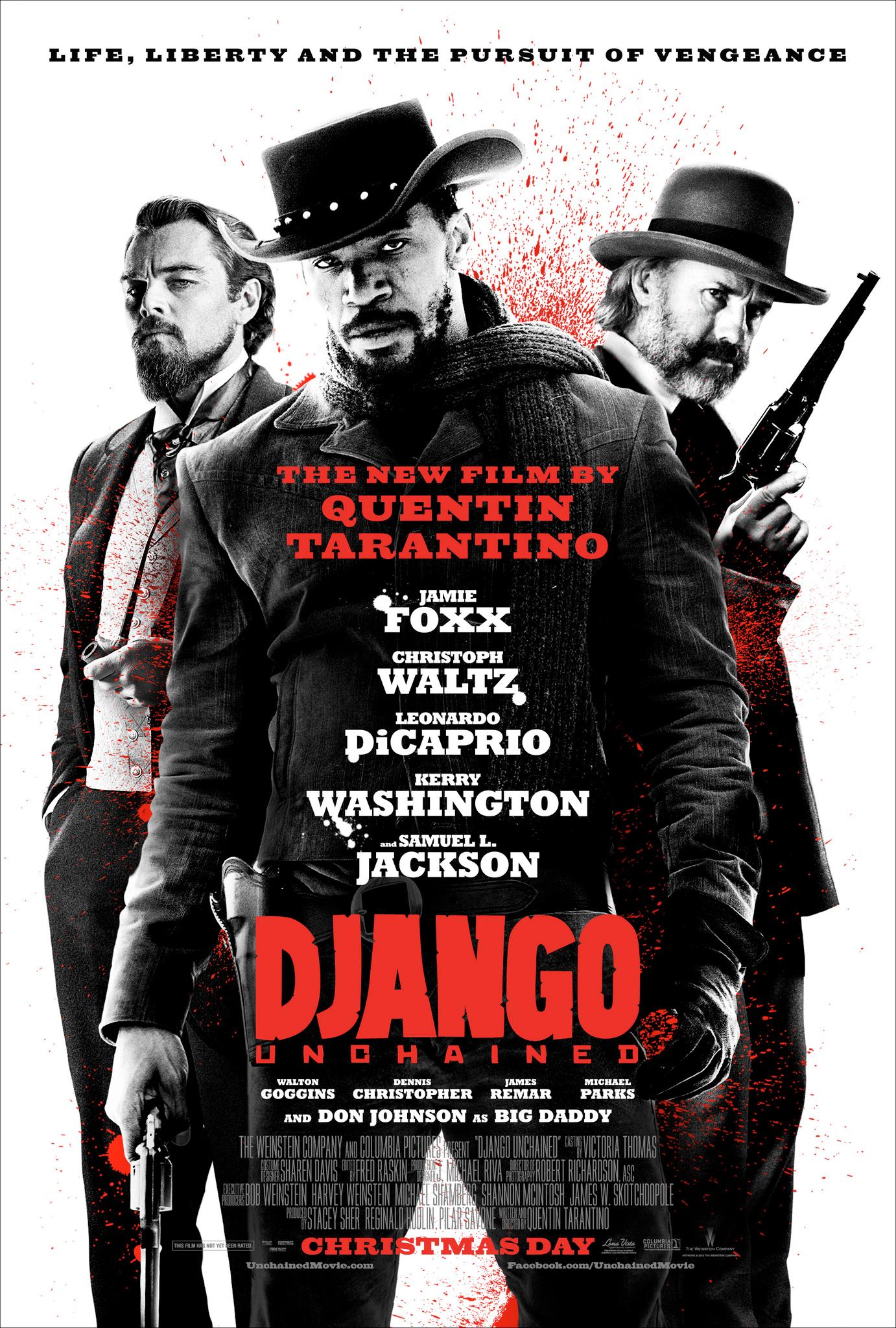 The media cover for “Django Unchained” by Quentin Tarantino