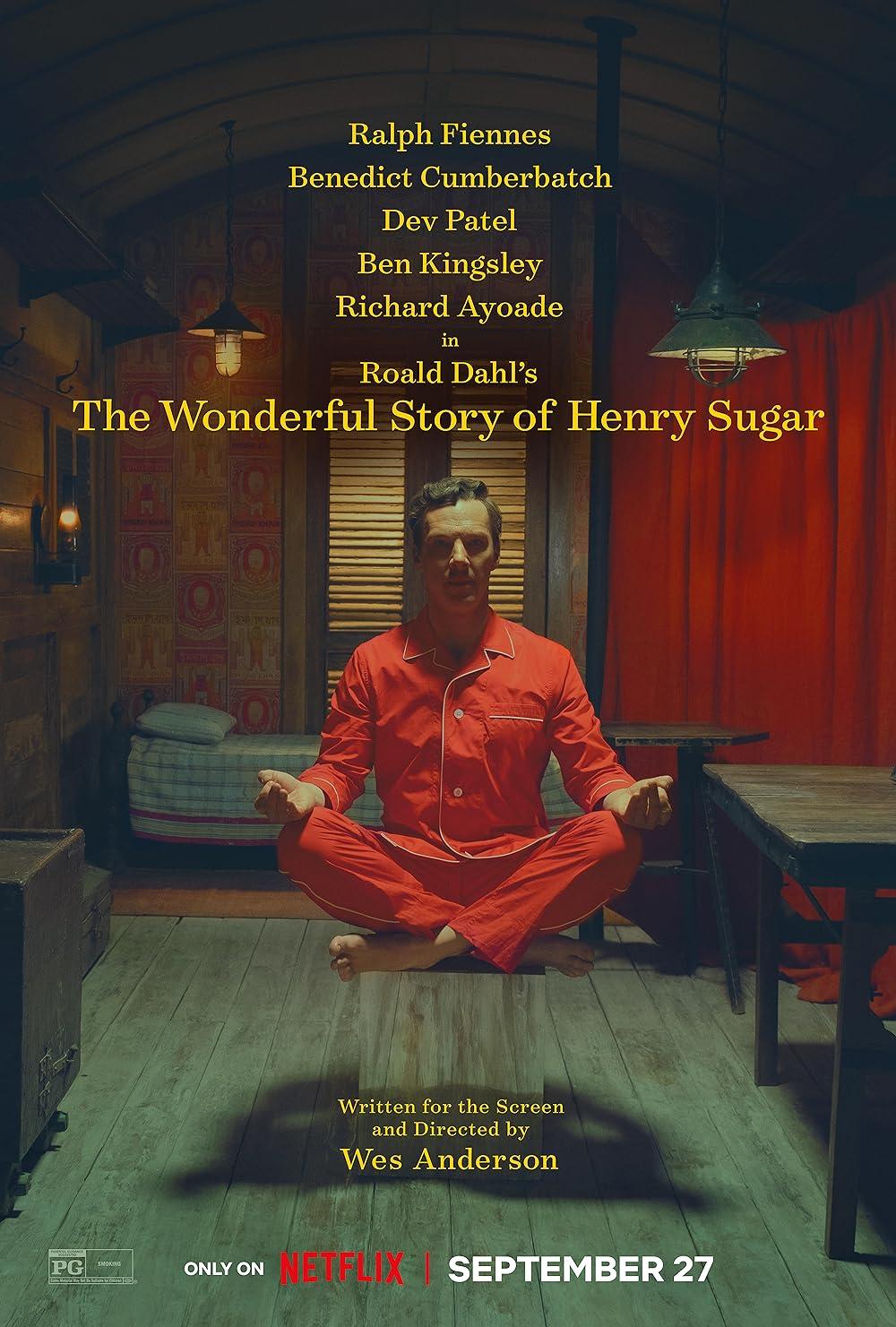 The media cover for “The Wonderful Story of Henry Sugar” by Wes Anderson