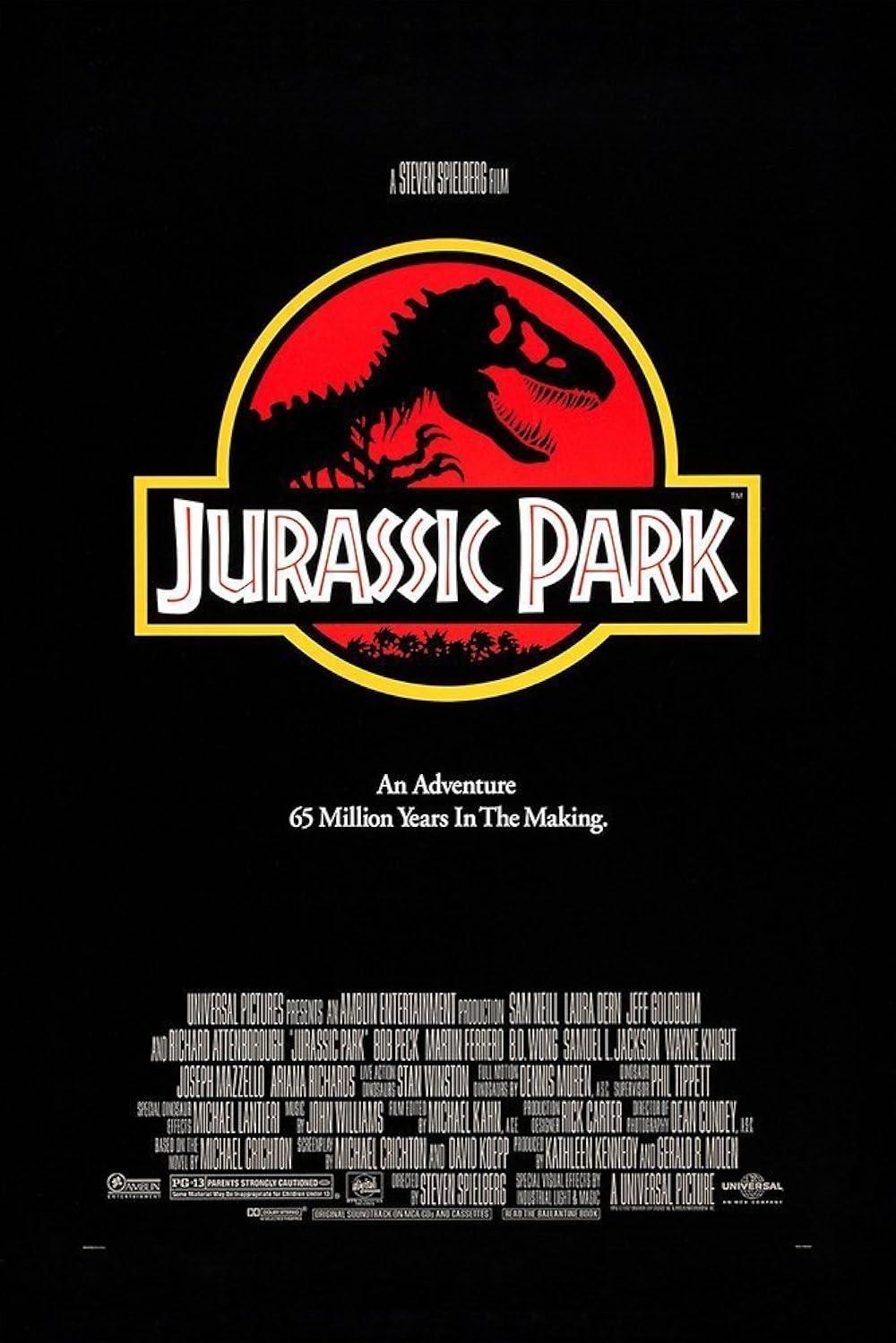 The media cover for “Jurassic Park” by Steven Spielberg