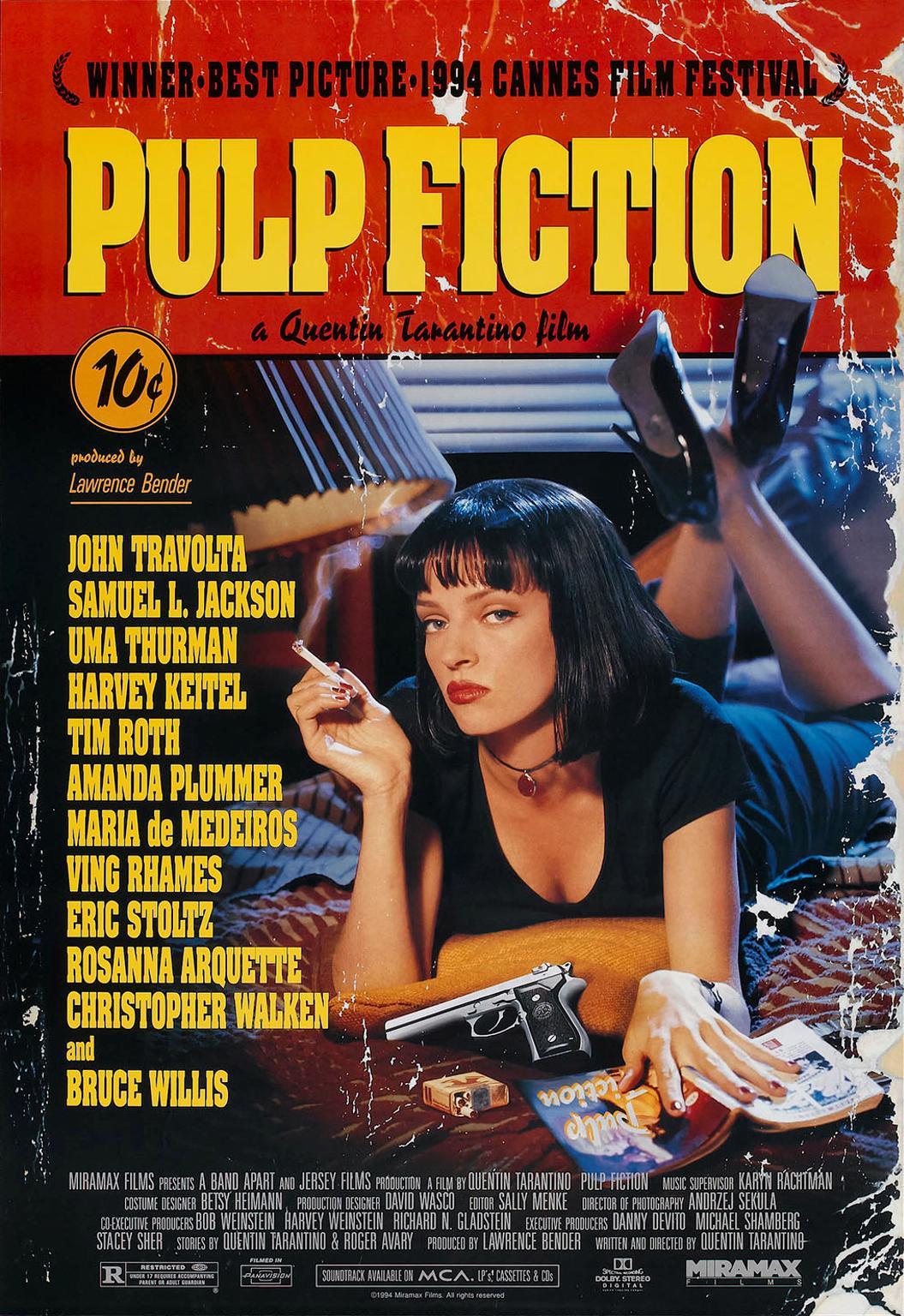 The media cover for “Pulp Fiction” by Quentin Tarantino